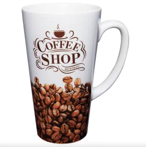 17 oz. Customizable White Latte Mug with Handle