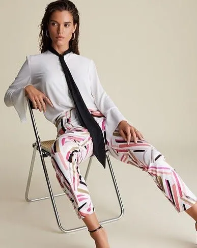 Abstract Print Crop Pant