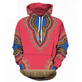 African Dashiki Print Hoodie Pullover unisex Sweatshirts