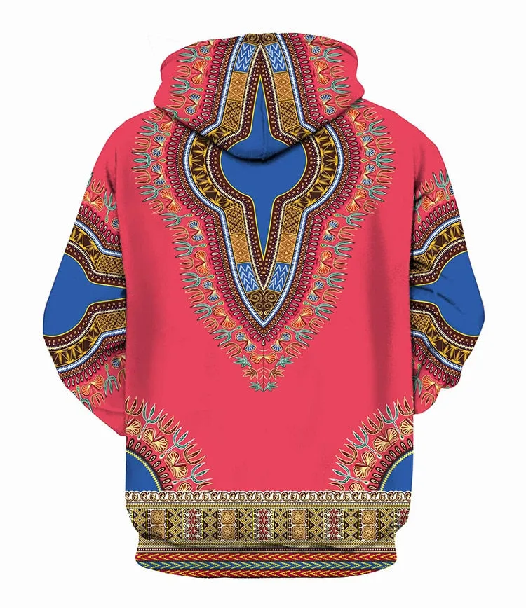 African Dashiki Print Hoodie Pullover unisex Sweatshirts