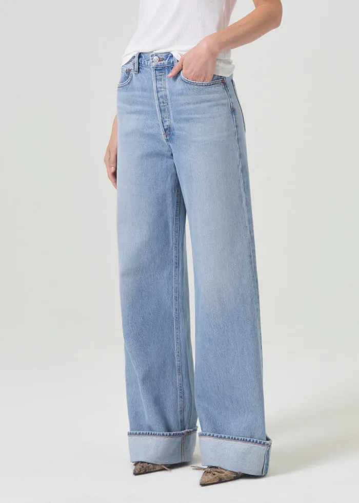 Agolde Dame High Rise Wide Leg Pants in Showdown