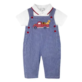 Apple Truck Applique Overall