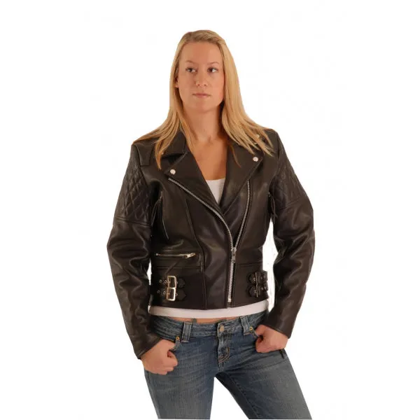 Atlas Biker Women's padded patrol jacket in leather.102