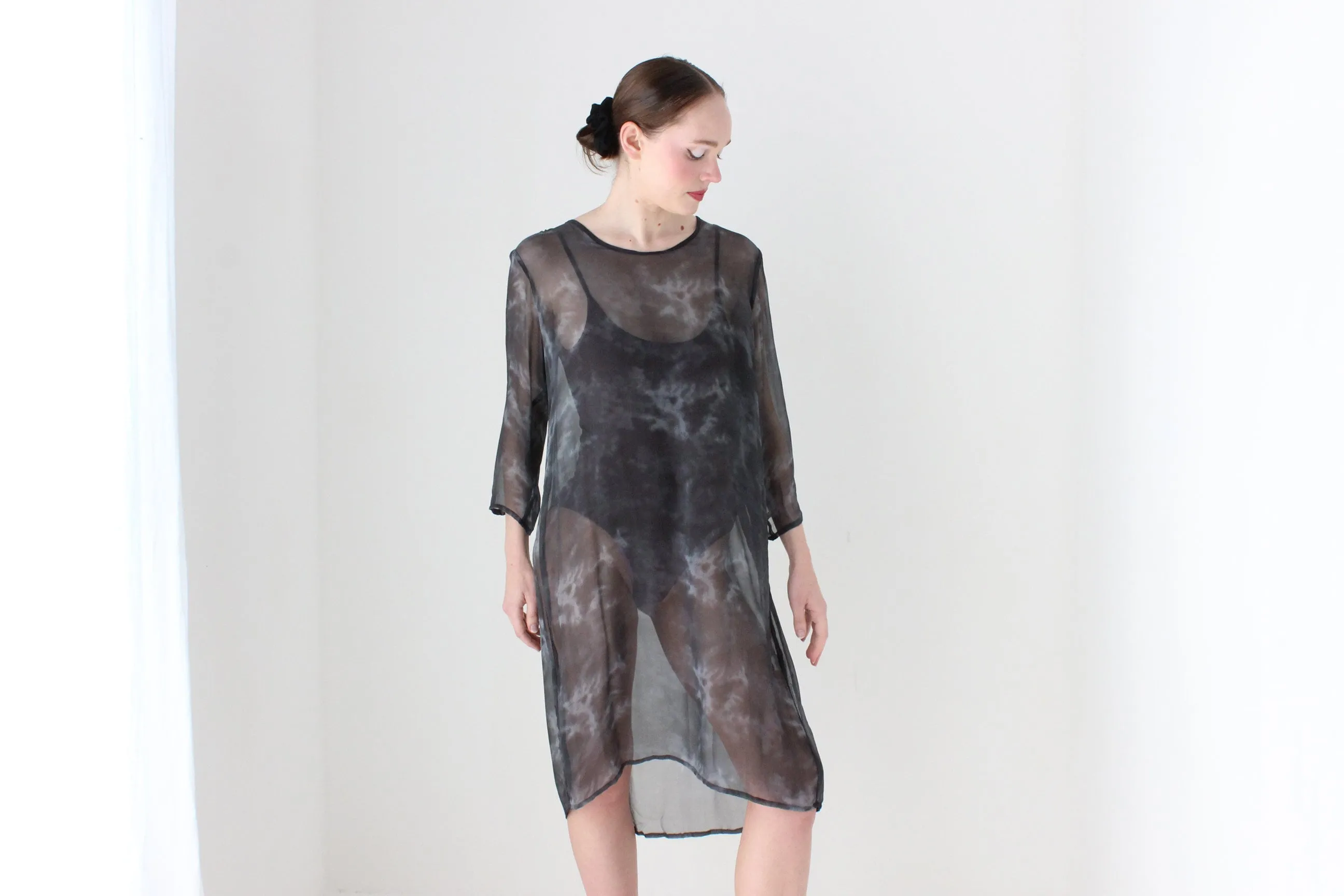 BALLETCORE 2000s Sheer Silk Dress