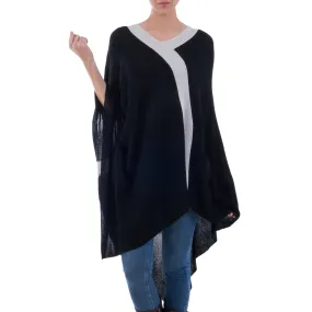 Beam of Light Knit Bohemian Drape Poncho