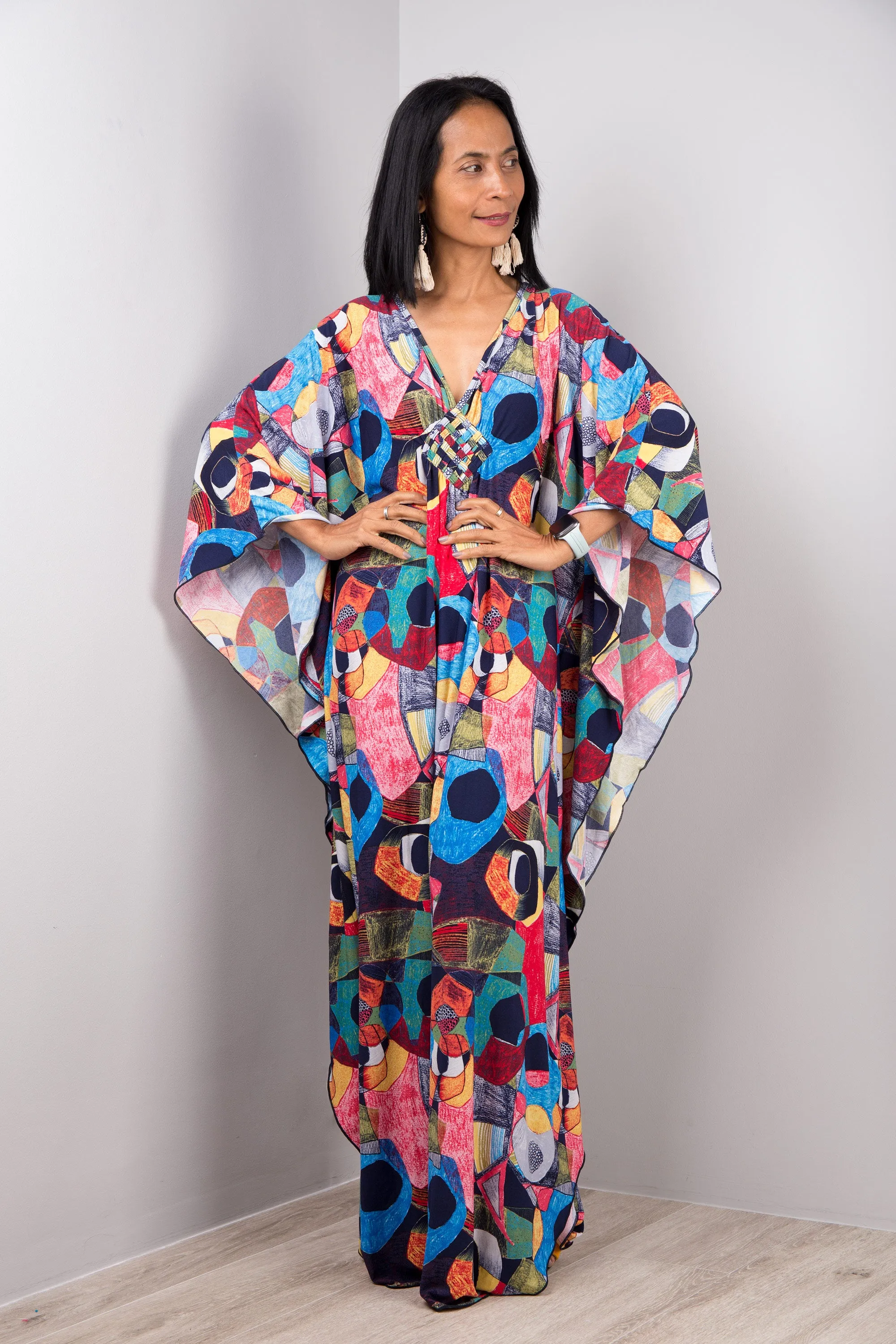 Boho Kaftan Frock Dress, Loose fit maxi dress, oversized kaftan