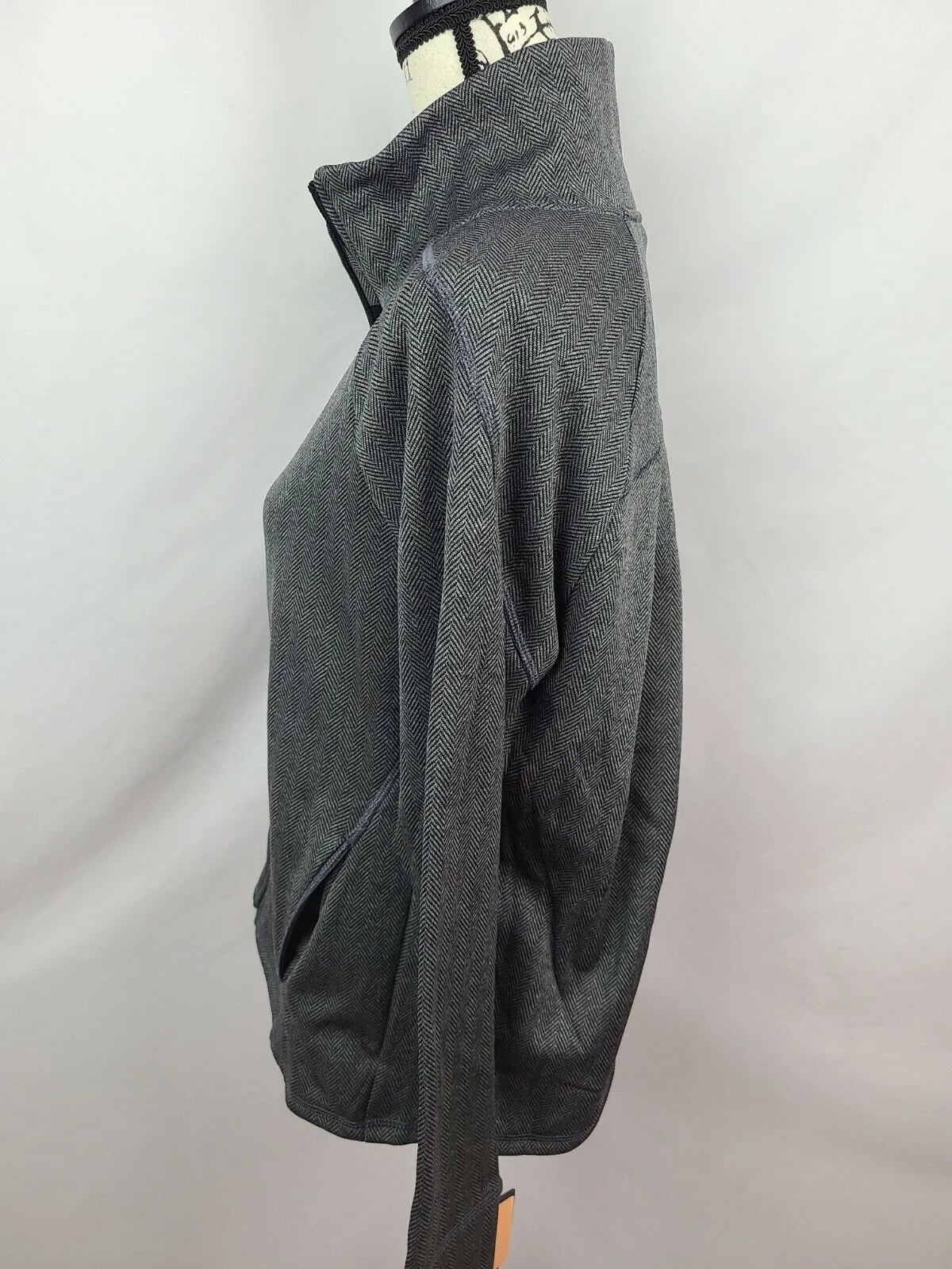 Champion C9 Women's Grey Herringbone Tech Fleece Full Zip Athletic Jacket