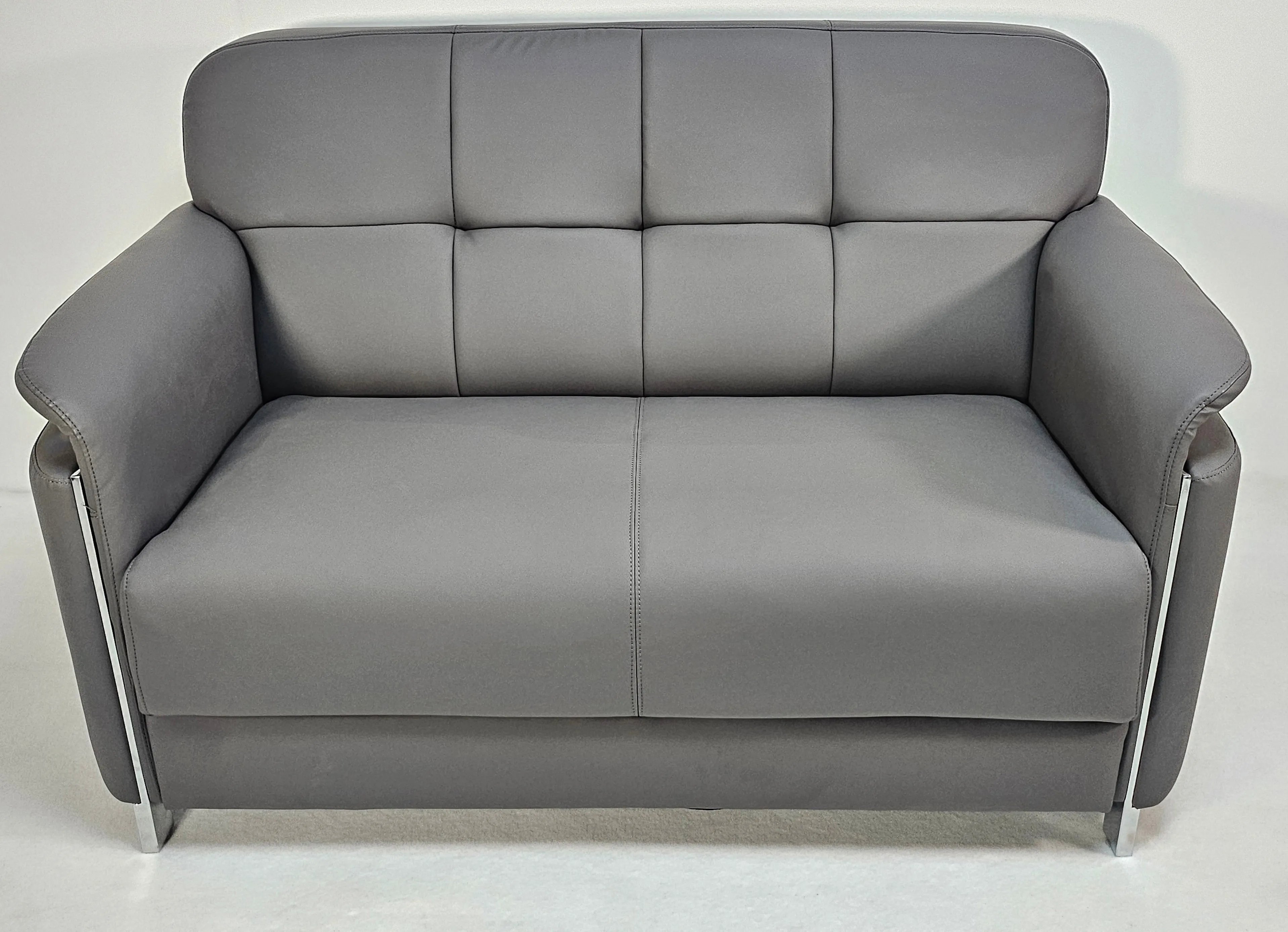 Contemporary Chesterfield Design Grey Leather Sofa Set - Single, Twin and Triple Seat Available - HB-810