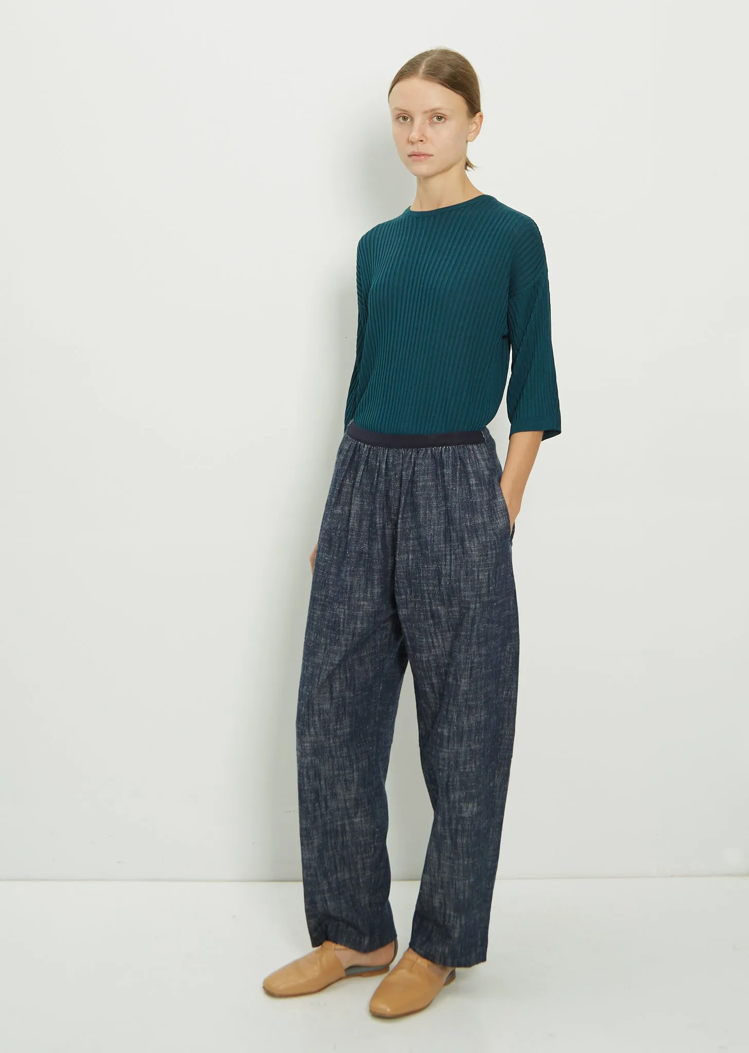 Cotton Elastic Waistband Pants