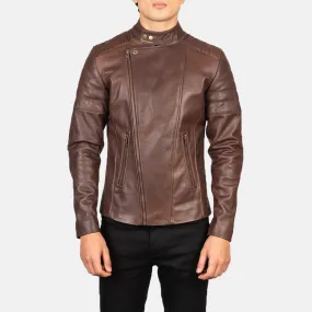 Dark Brown Stylish Leather Jacket