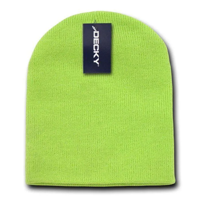 Decky Warm Winter Beanies Uncuffed Short Knit Ski Snowboard Caps Hats Unisex