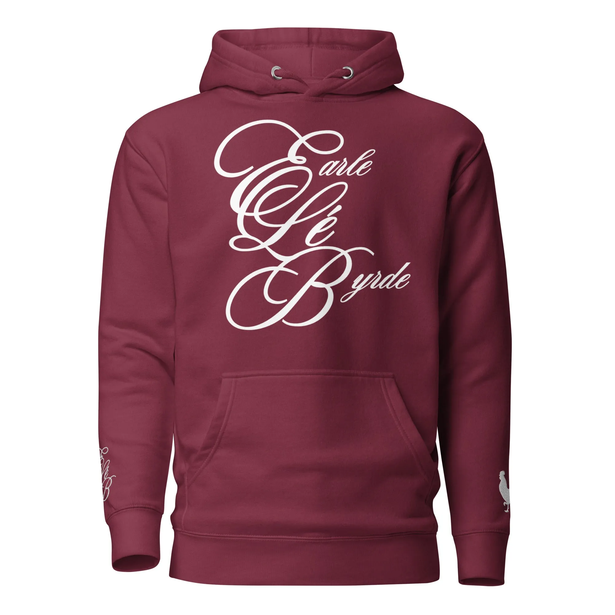 EARLE LE' BYRDE "Large Signature" Logo Fleece Pull-Over Hoodie