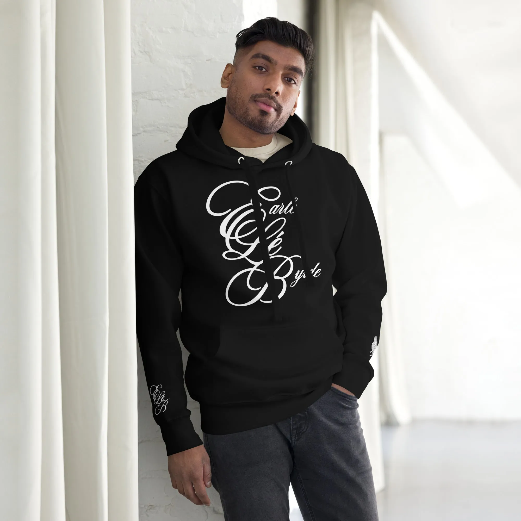 EARLE LE' BYRDE "Large Signature" Logo Fleece Pull-Over Hoodie