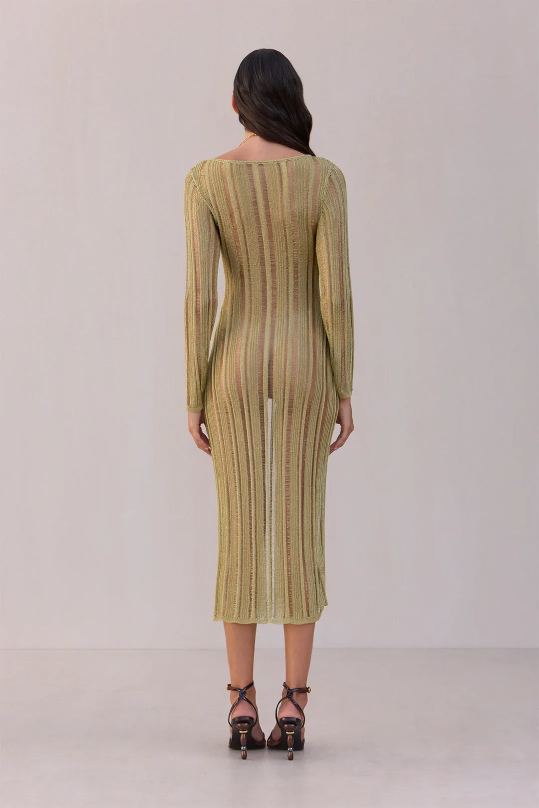 ESPEN KNIT DRESS - GOLD