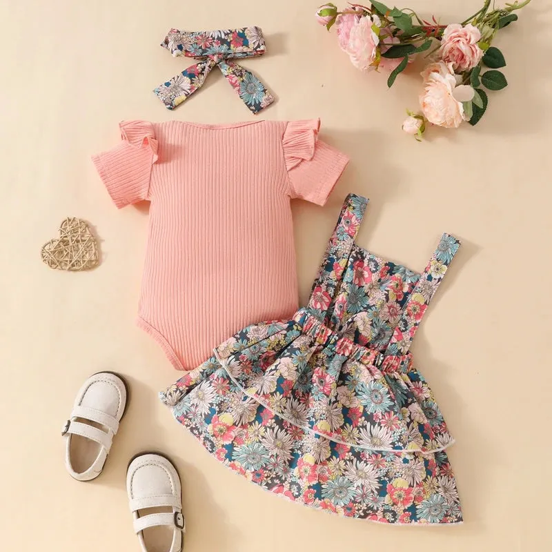 ESTHER Floral Overall Dress Outfit