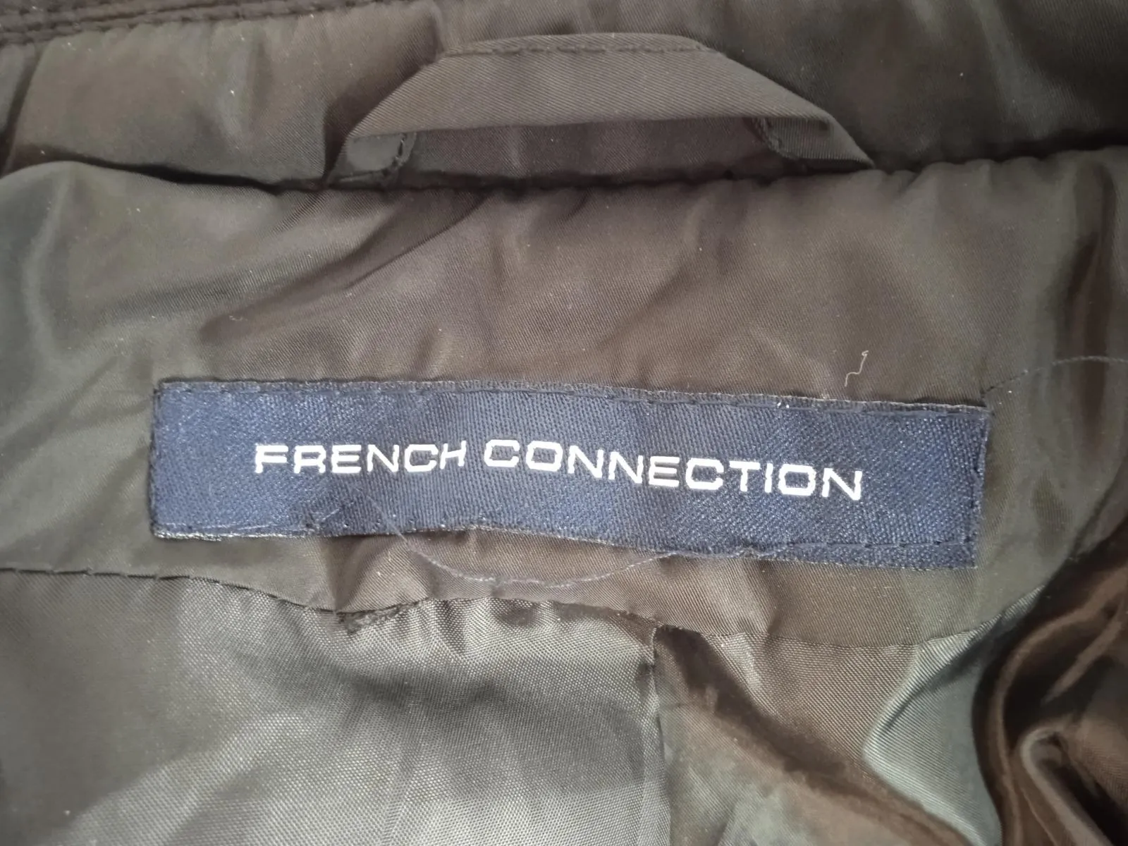 FRENCH CONNECTION Ladies Black Long Sleeve Quilted Jacket Approx. Size M