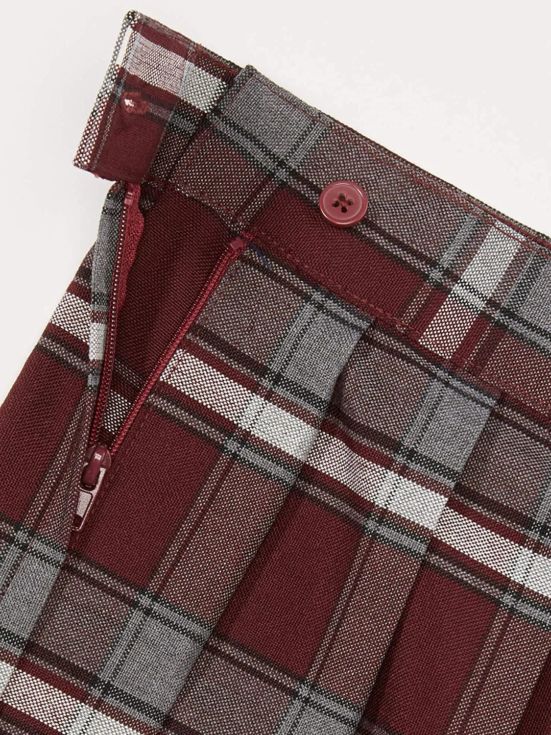 French Toast Juniors Burgundy Plaid Pleated Skirt SV9002JL <br> Sizes 3 - 13