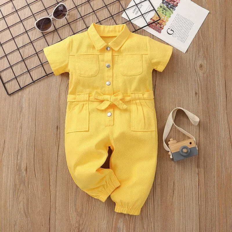 Girl Romper Jean  Overall