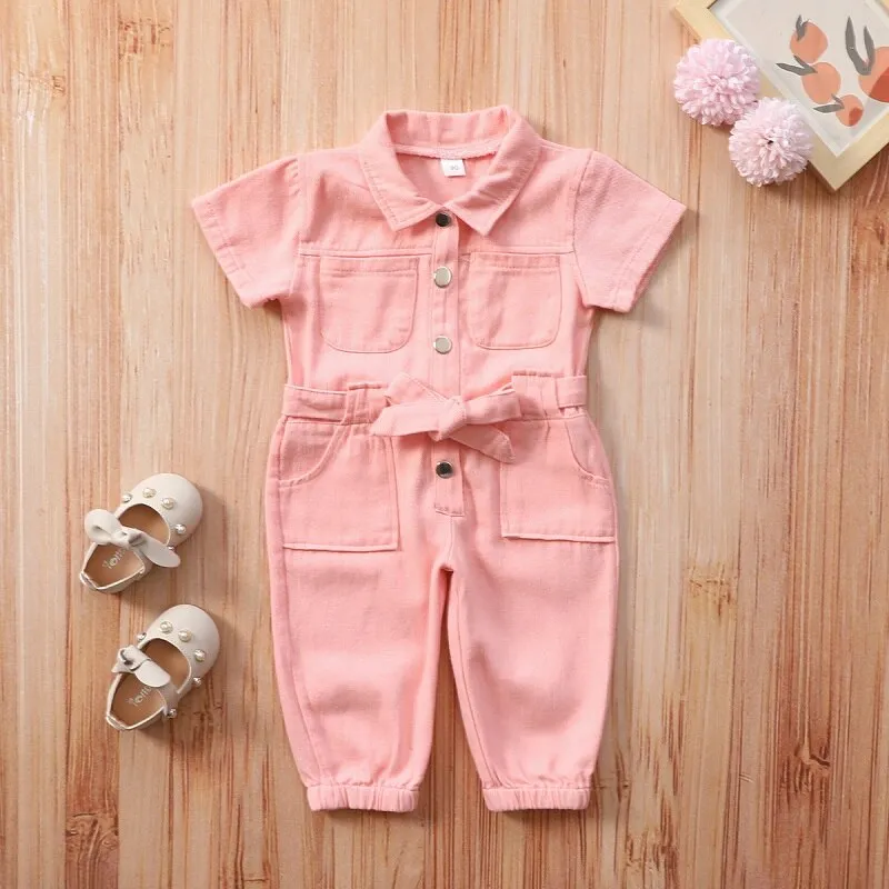 Girl Romper Jean  Overall