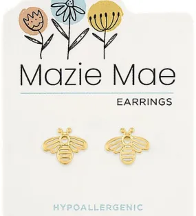 Gold Bee Stud Mazie Mae Earrings