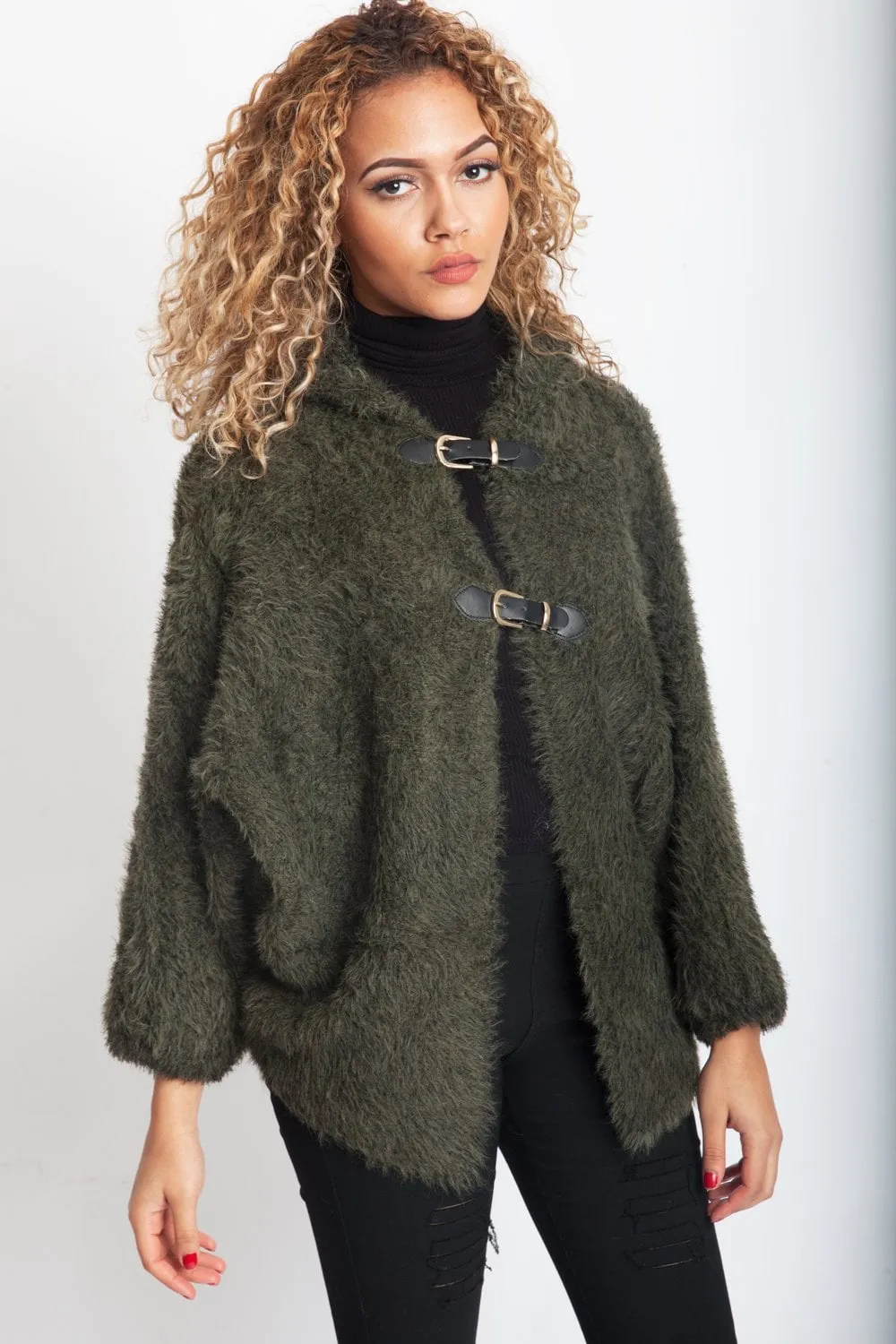 Hooded Soft Touch Knitted Cardigan with Sleeves