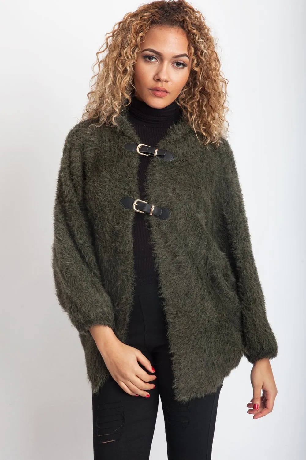 Hooded Soft Touch Knitted Cardigan with Sleeves