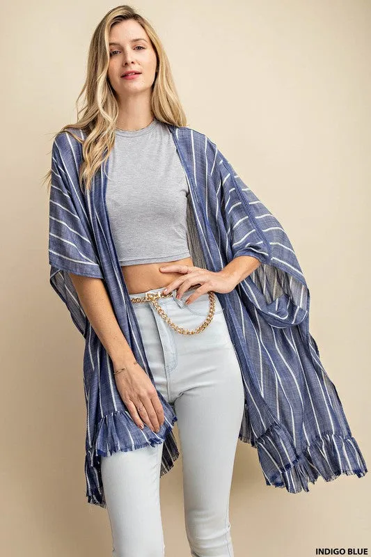 Indigo Blue Poncho