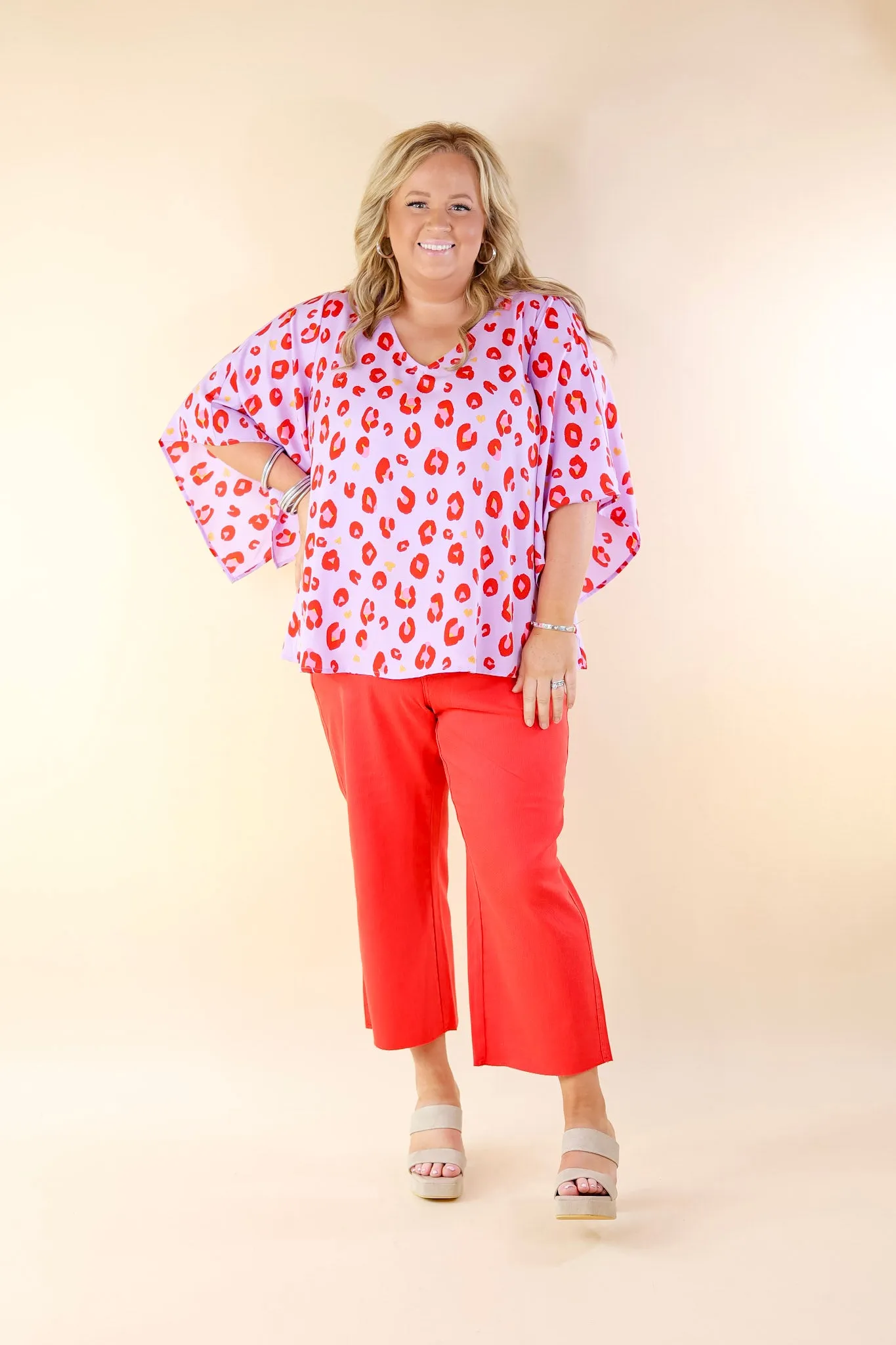 Judy Blue | Sign Me Up Tummy Control Cropped Wide Leg Jeans in Red