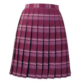 Knife Pleated School Skirt. Solid Or Plaids