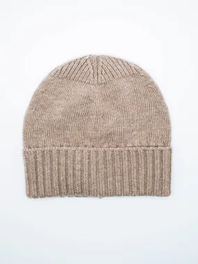 Knit Merino Beanie - Tan