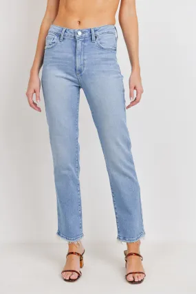 Light Denim High Rise Straight Jeans