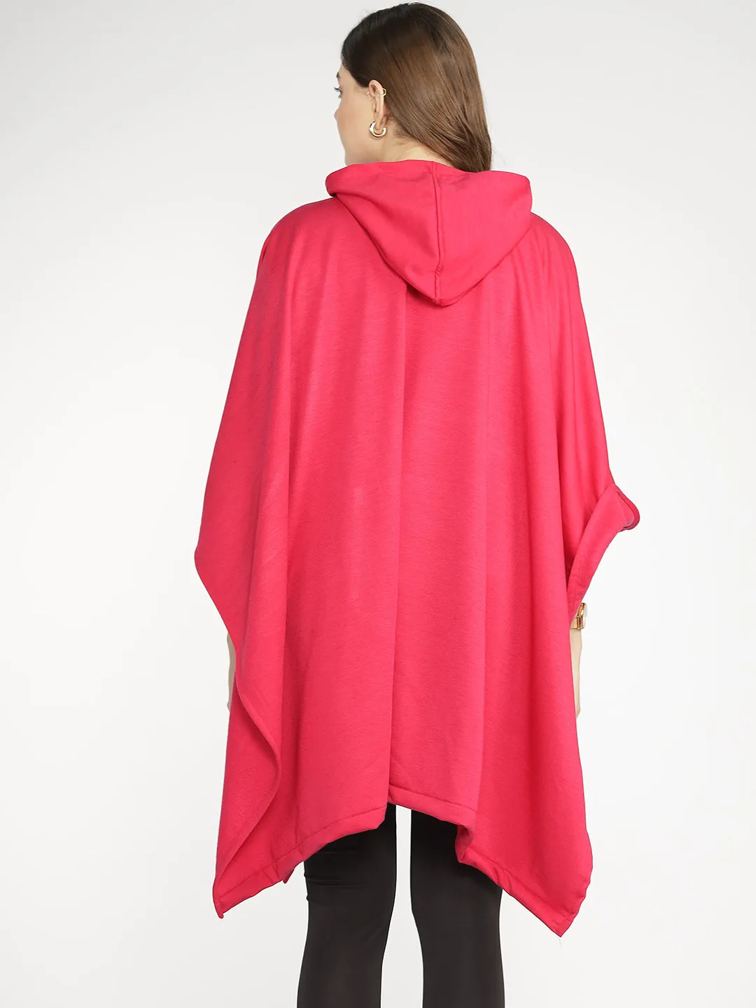 Magenta Poncho Hoodie