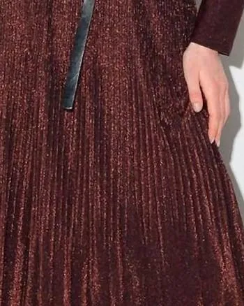 Metallic Dress In Brown | Brown