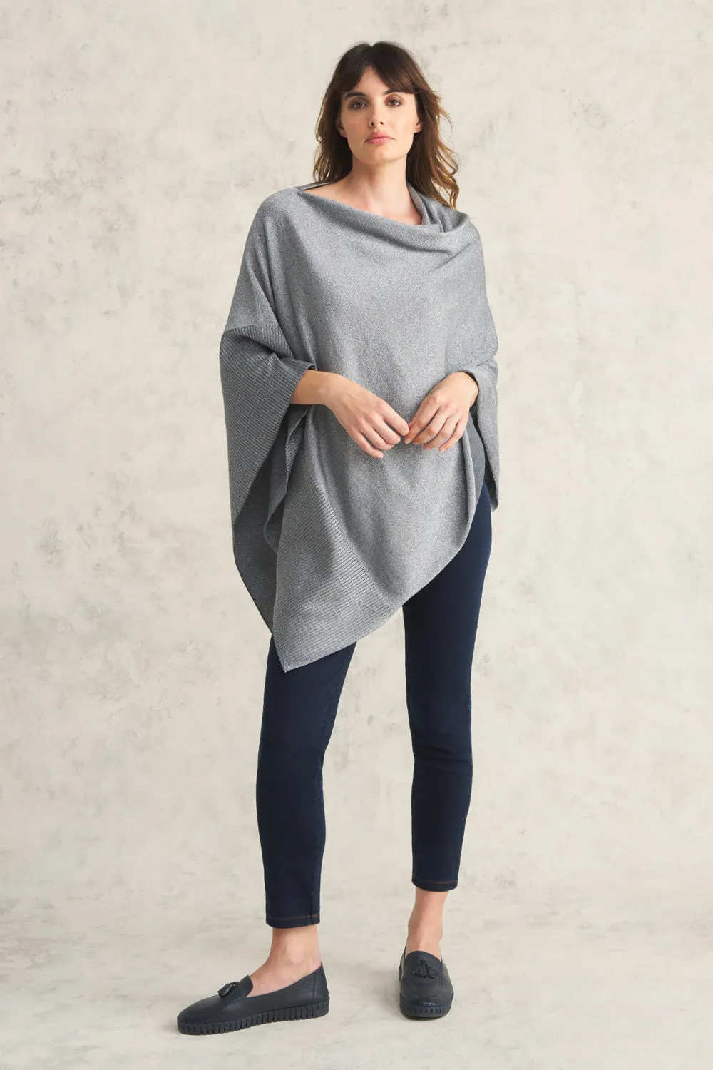 Metallic Merino Poncho