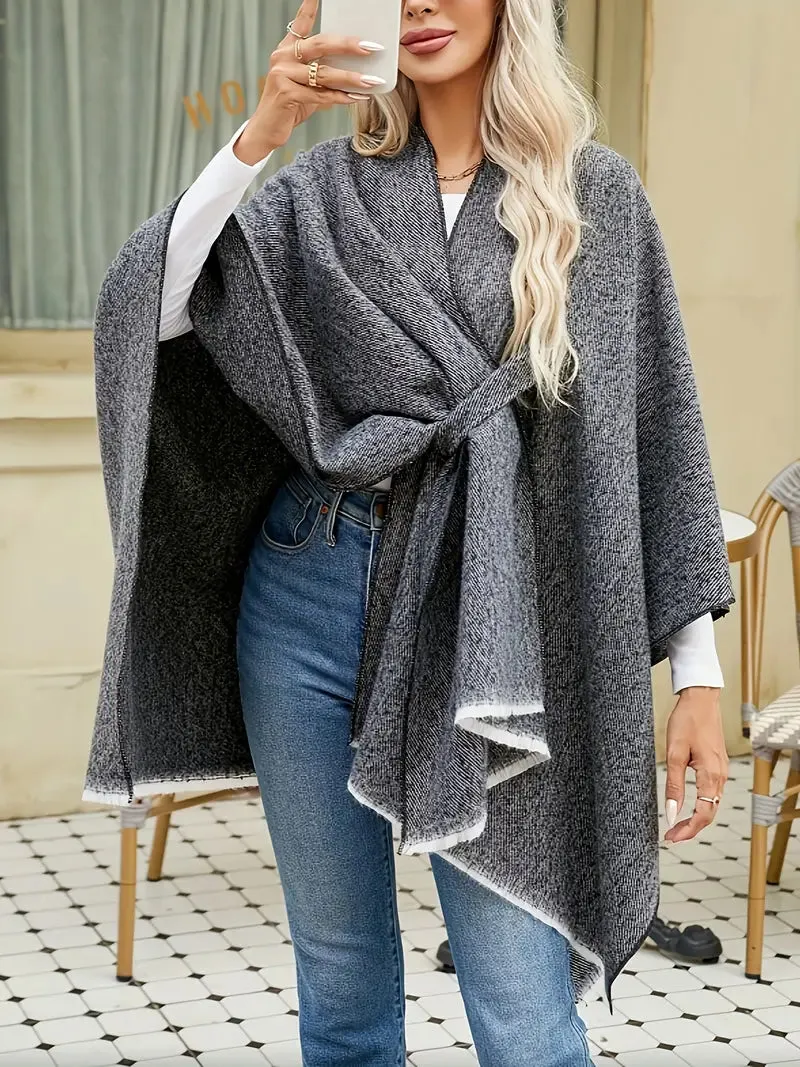 Mia Kasjmier Poncho | Retro & Stijlvol