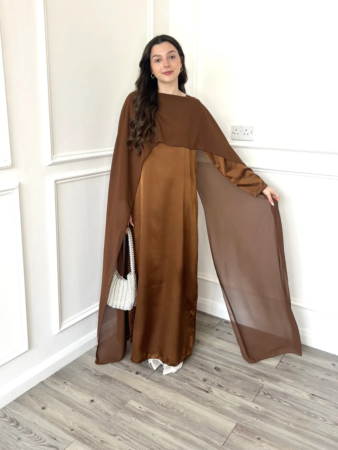 Miri Cape Dress - Choco