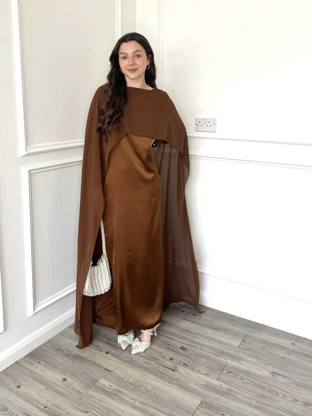 Miri Cape Dress - Choco