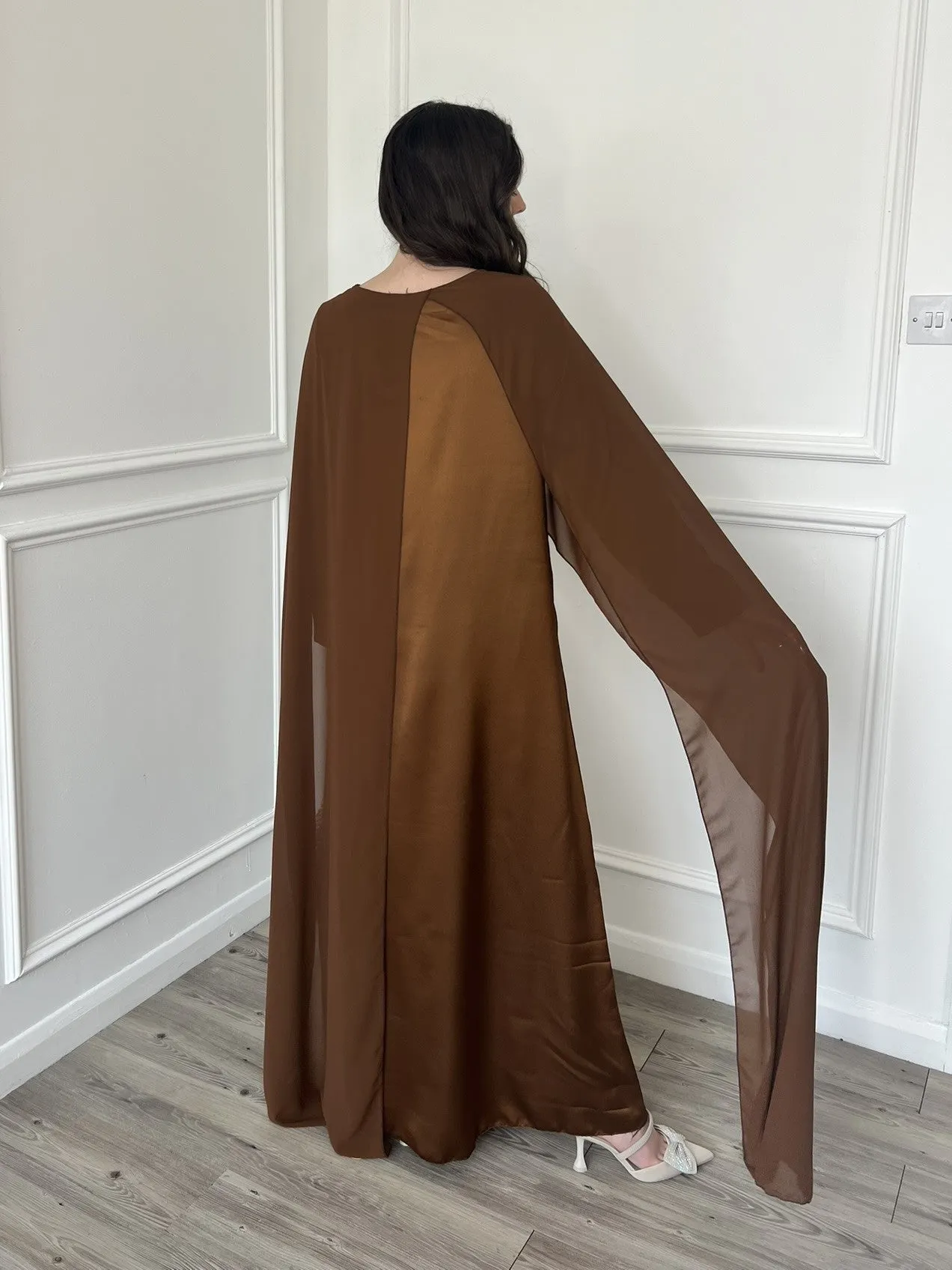 Miri Cape Dress - Choco