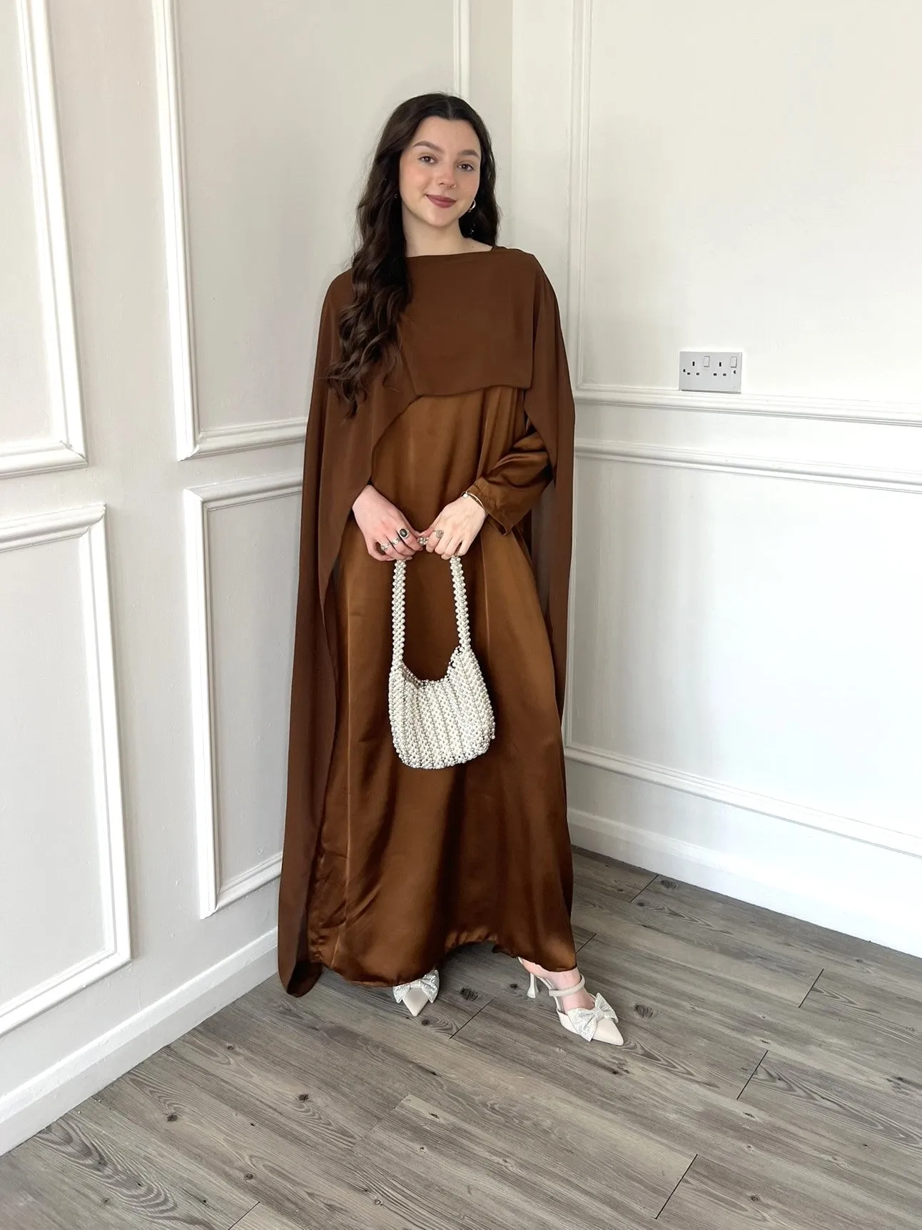 Miri Cape Dress - Choco