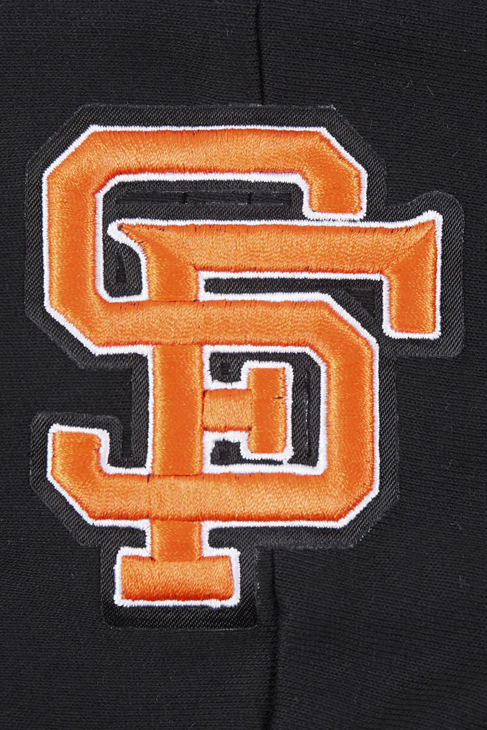 MLB SAN FRANCISCO GIANTS RETRO CLASSIC WOMEN'S CROPPED PO HOODIE (BLACK/ORANGE)