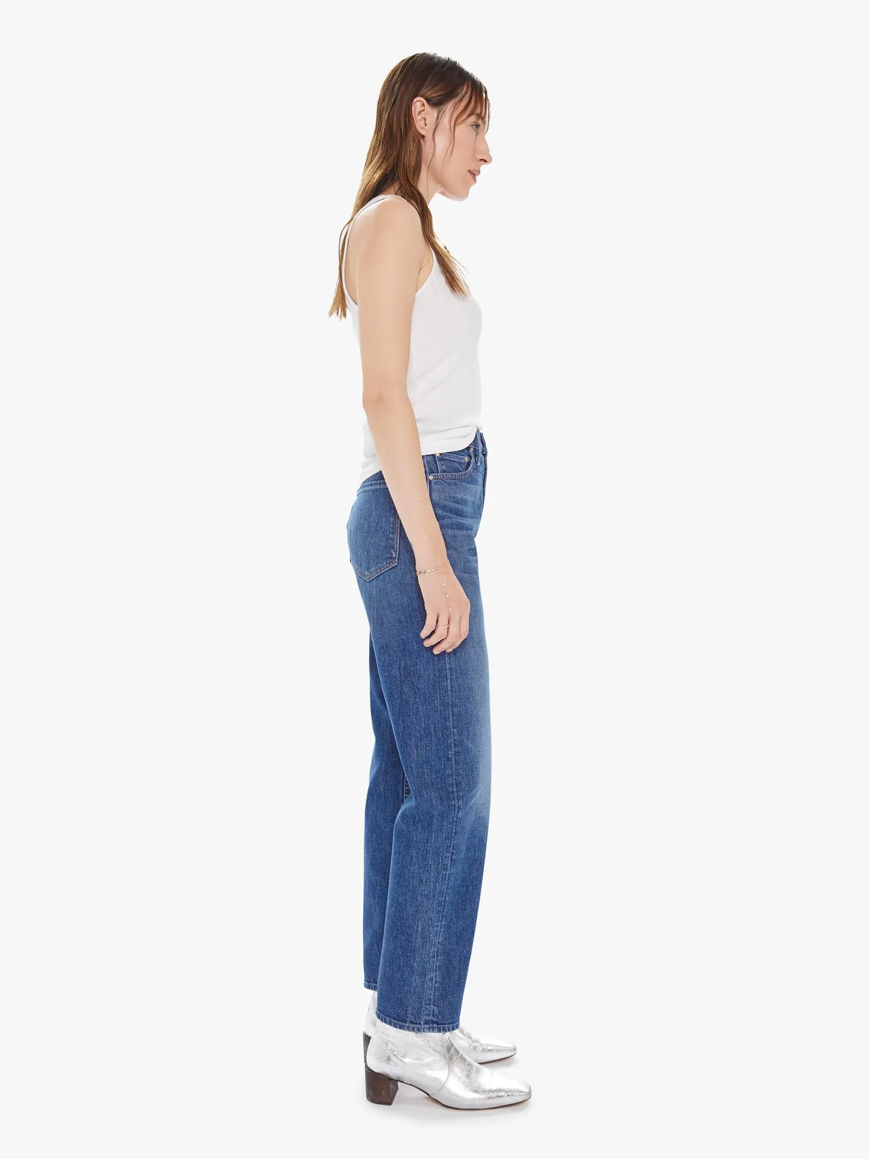 Mother Denim - High Waisted Study Hover In Perfect Drug