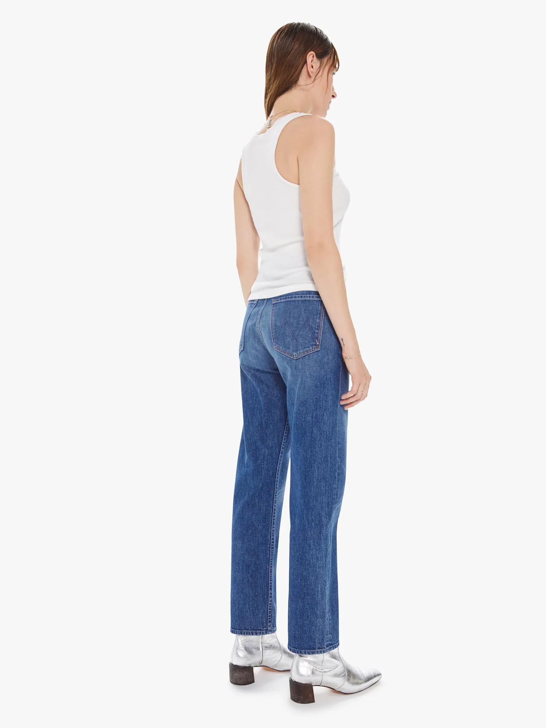 Mother Denim - High Waisted Study Hover In Perfect Drug