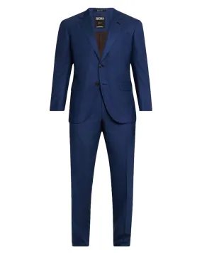 Navy and Blue Tonal Plaid Centoventimila Suit