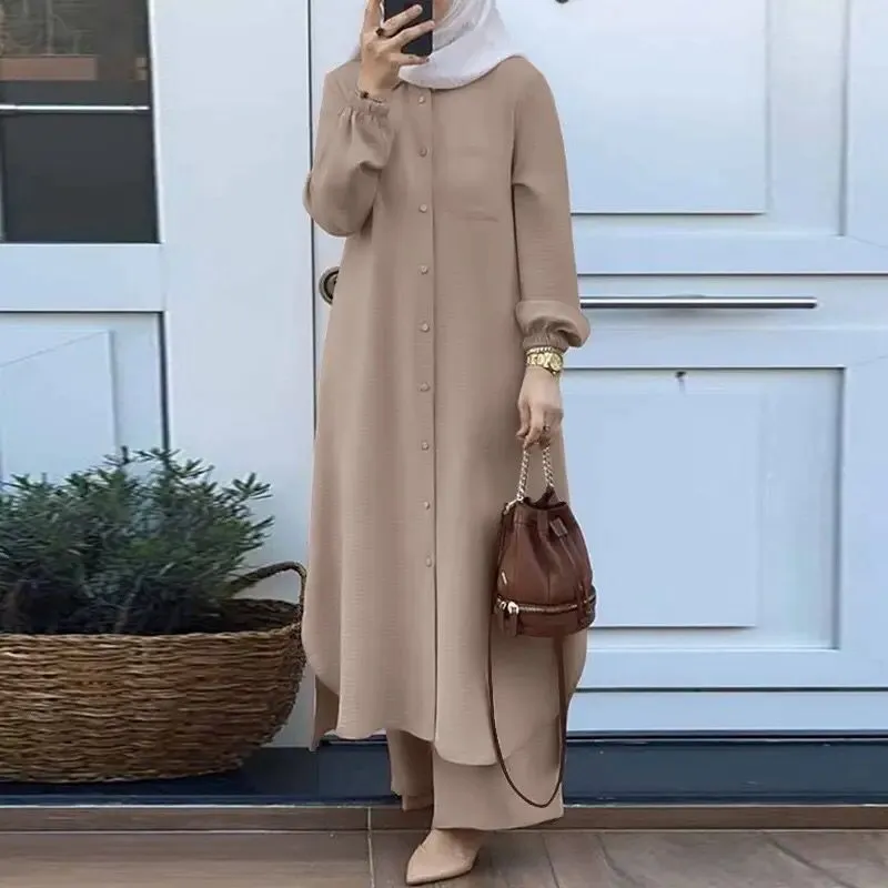 New Designs 2 Pieces Set Women Islamic Dress 0023340