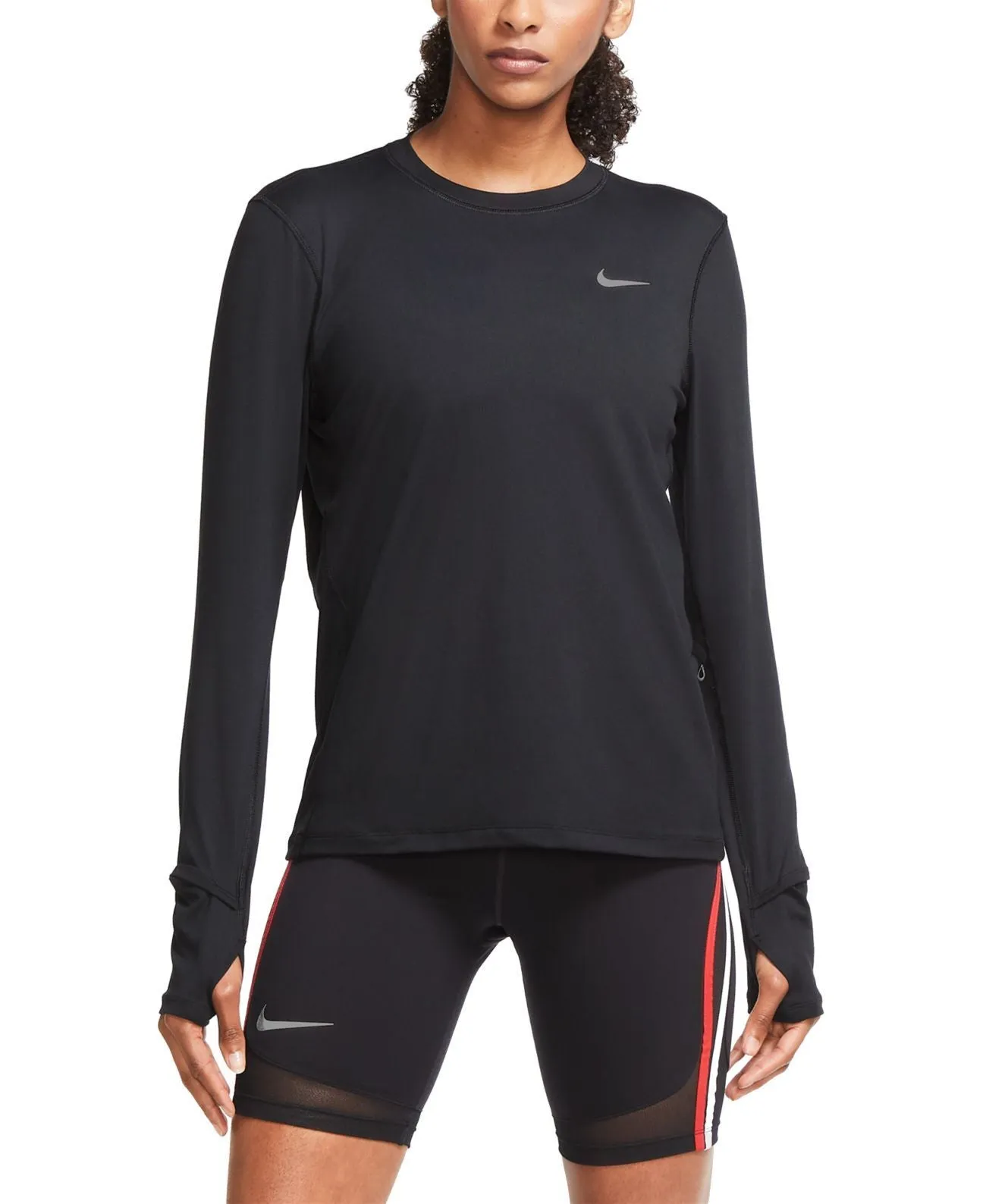 Nike Women’s Dri-FIT Element Running Crew Pullover CU3277 Black -