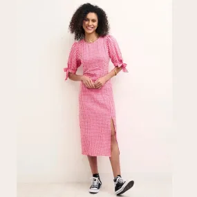 Nobody's Child Fearne Cotton Pink Gingham Esme Midi Dress