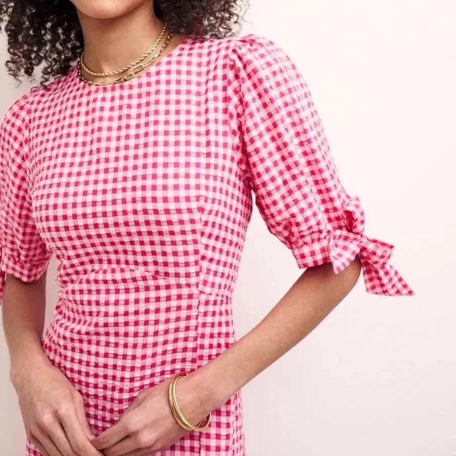 Nobody's Child Fearne Cotton Pink Gingham Esme Midi Dress