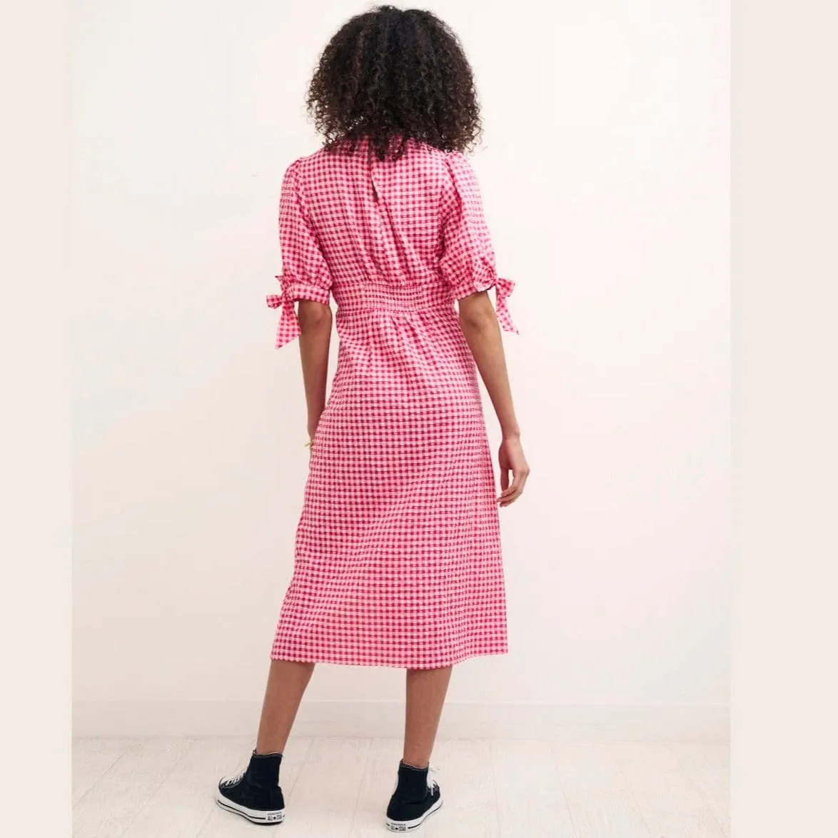 Nobody's Child Fearne Cotton Pink Gingham Esme Midi Dress