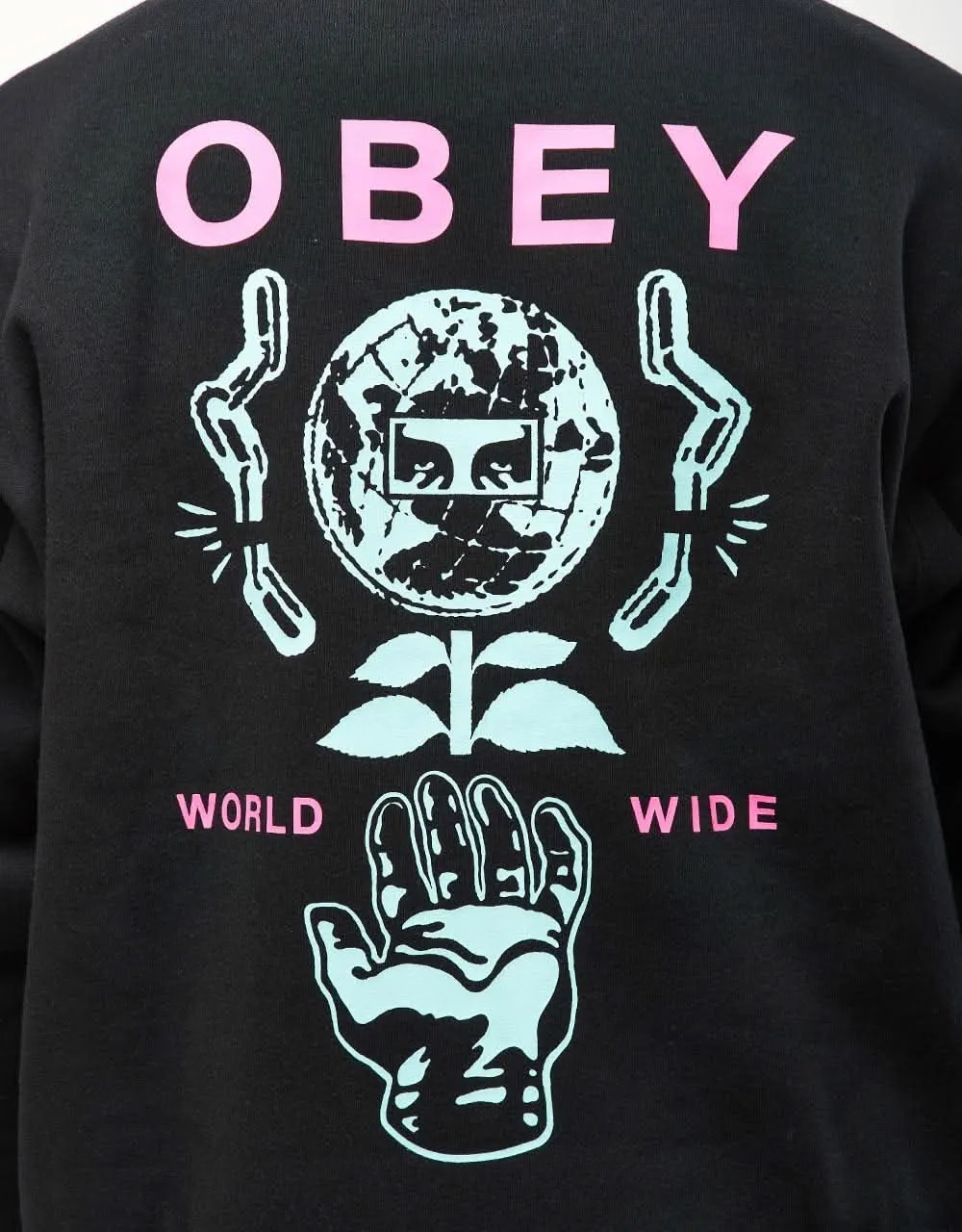 Obey Helping Hand Pullover Hoodie - Black