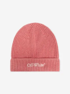 Off-White Girls Bookish Beanie Hat in Pink